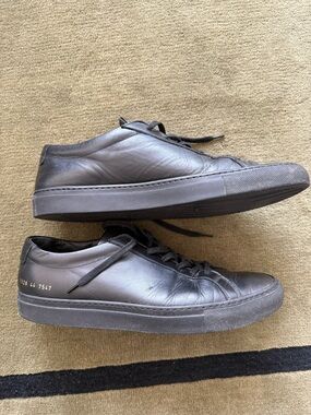 Common Projects Achilles Men’s Black Leather Low-Top Sneakers